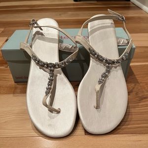 David’s Bridal Ivory Wedding Sandals- New